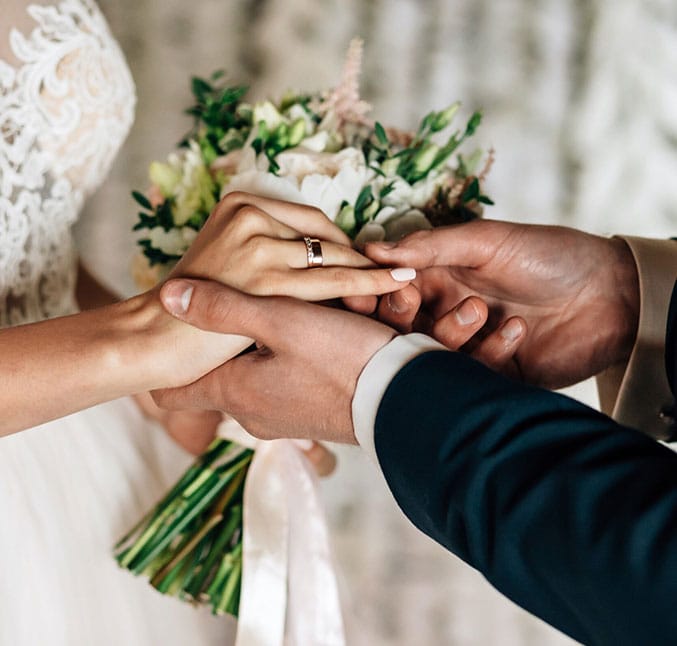 boda nupcial anillos